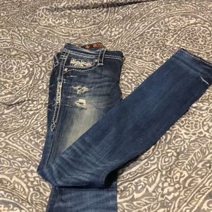 Rock revival distressed jeans